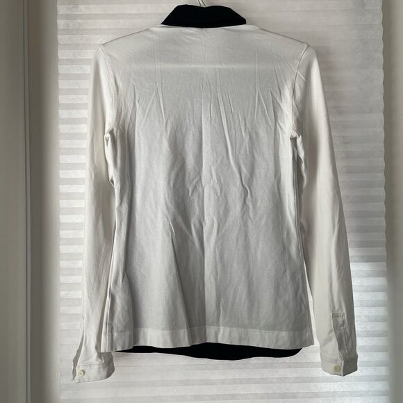 Akris Punto Exclusive for Saks Fifth Avenue Shirt color block navy-white, size 4 - Picture 4 of 8